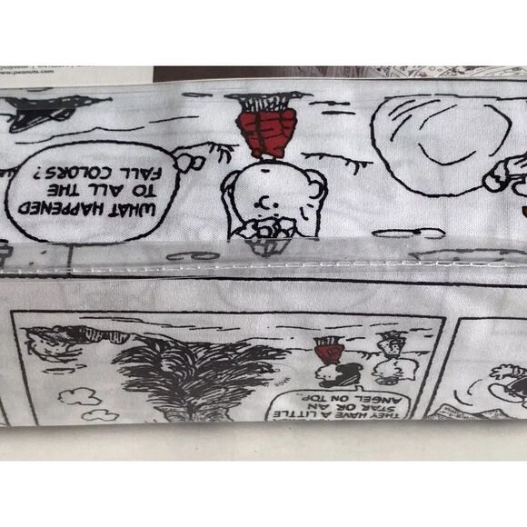 Peanuts Snoopy Holiday Christmas Comic Strip Queen Size Soft Sheet Set NEW - Picture 14 of 16